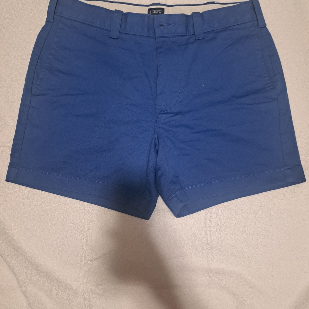 J. Crew Blue Flat Front Shorts Casual Style